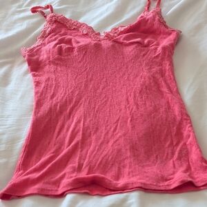 Guess Pink Lace Camisole Top